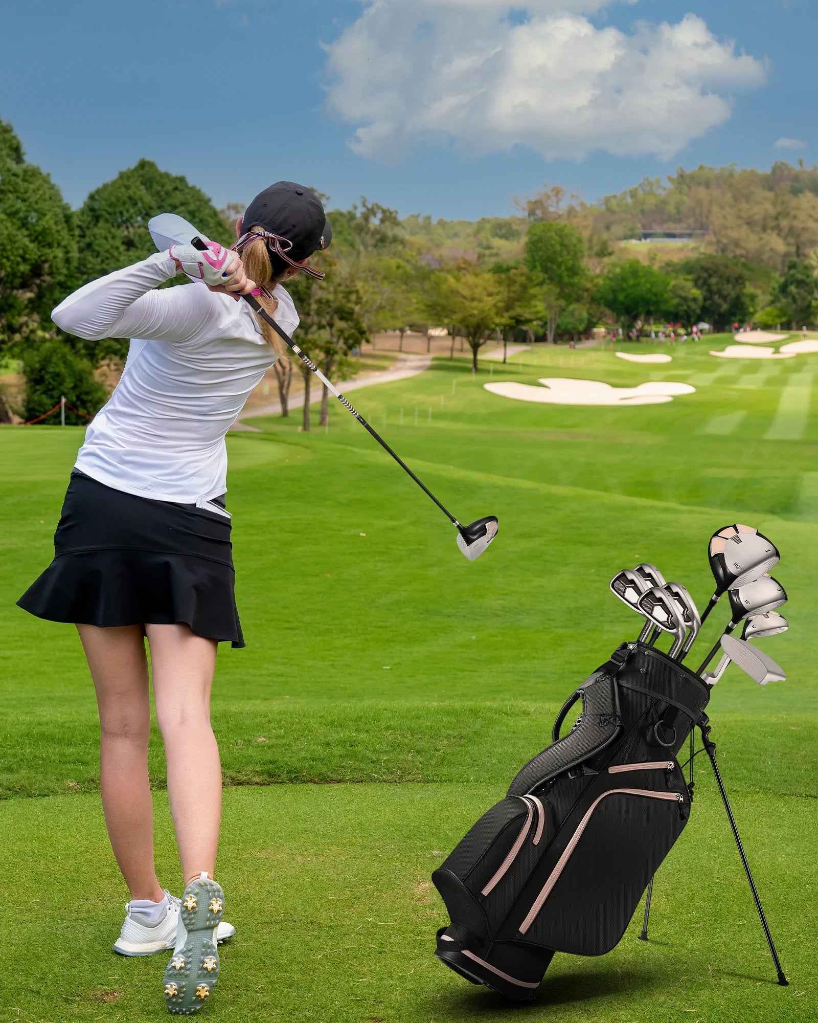 Complete Golf Club Set, 12-Piece, Right Handed, Unisex, with Stand Bag and Headcovers