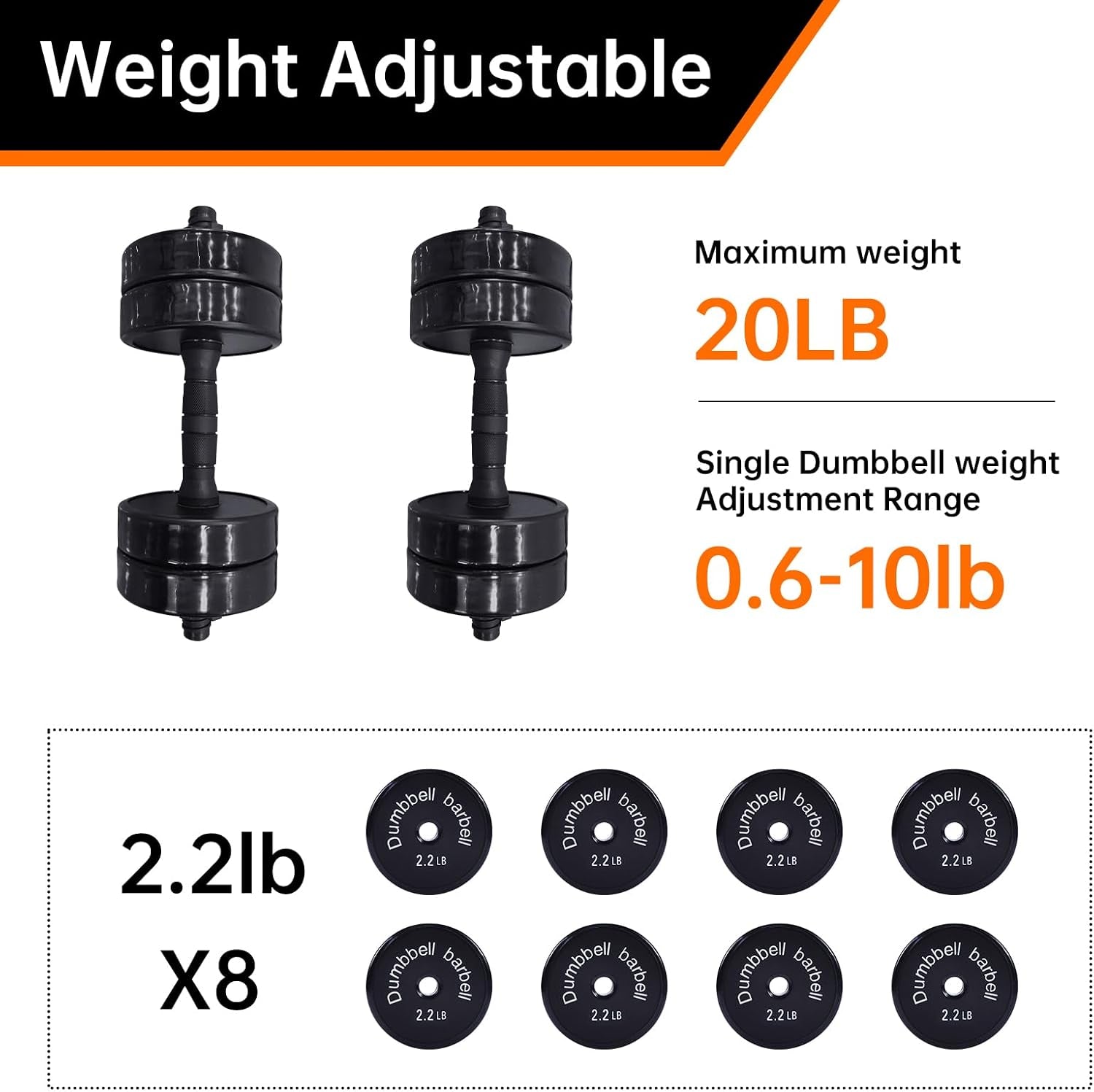Weights, Dumbbell Set, Kettlebells, Adjustable Dumbbells, Barbell Weight Set, 20-40-50-70LB 3-In-1 Set, Non-Slip, All-Purpose