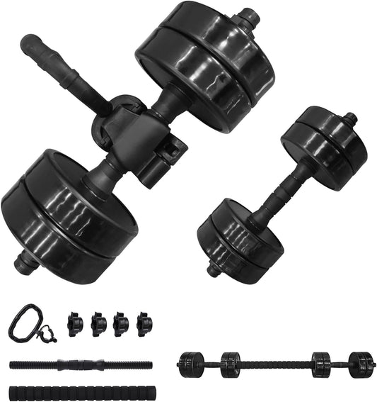Weights, Dumbbell Set, Kettlebells, Adjustable Dumbbells, Barbell Weight Set, 20-40-50-70LB 3-In-1 Set, Non-Slip, All-Purpose