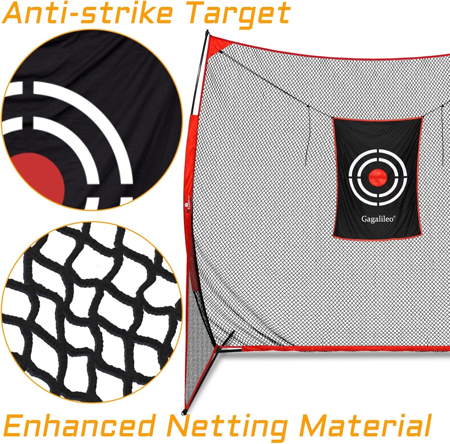 Golf Practice Net 9X9Feet Golf Hitting Nets Driving Range Indoor Outdoor Golf Training Aids with Target Carry Bag